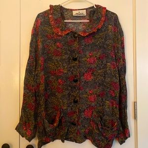 Vintage collared Mica blouse